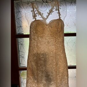 wedding dress mermaid style, buttons down the back.NWOT